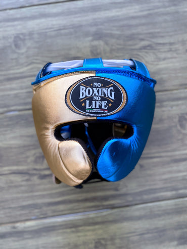 No Boxing No Life set, NBNL Blue/Gold Boxing set, No Boxing No Life Head Guard