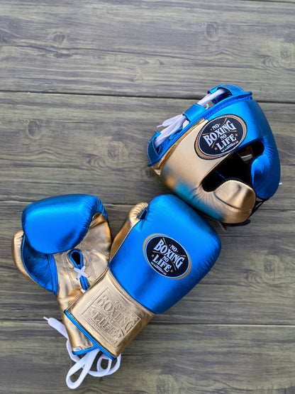 No Boxing No Life set, NBNL Blue/Gold Boxing set, No Boxing No Life Head Guard