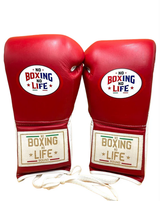 No Boxing No Life Glove - online, NBNL Boxing Gloves, Leather Gloves Limited Edition Red