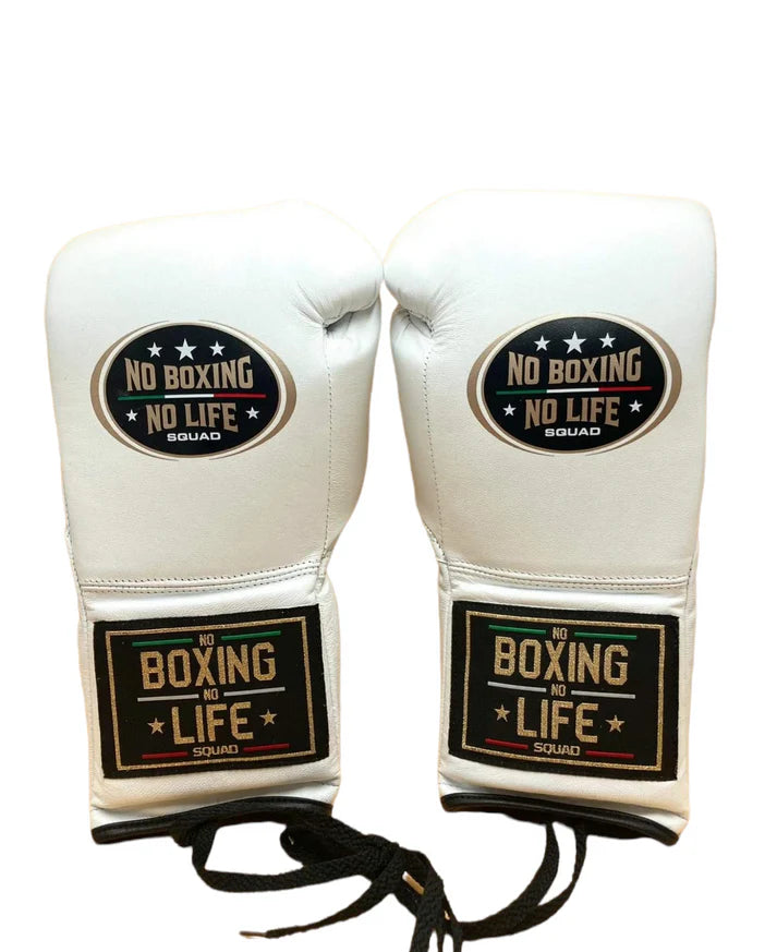 No Boxing No Life Glove - online, NBNL Boxing Gloves, Leather Gloves Limited Edition White