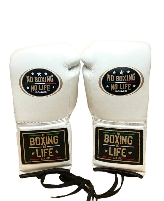 No Boxing No Life Glove - online, NBNL Boxing Gloves, Leather Gloves Limited Edition White
