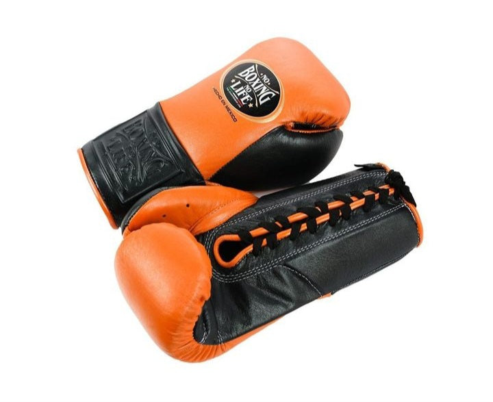 No Boxing No Life Glove - online, NBNL Boxing Gloves, Leather Gloves Limited Edition Orange/Black