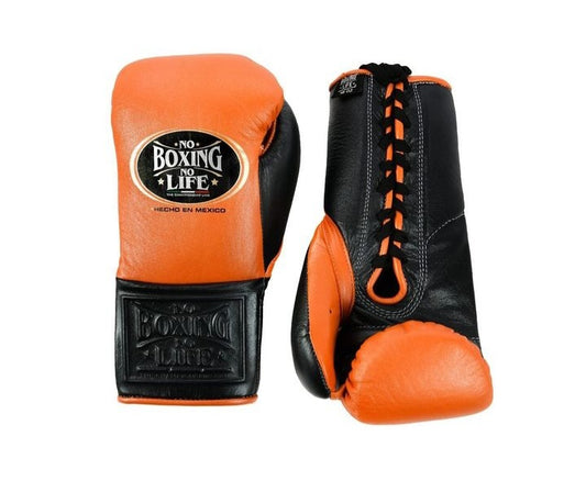 No Boxing No Life Glove - online, NBNL Boxing Gloves, Leather Gloves Limited Edition Orange/Black