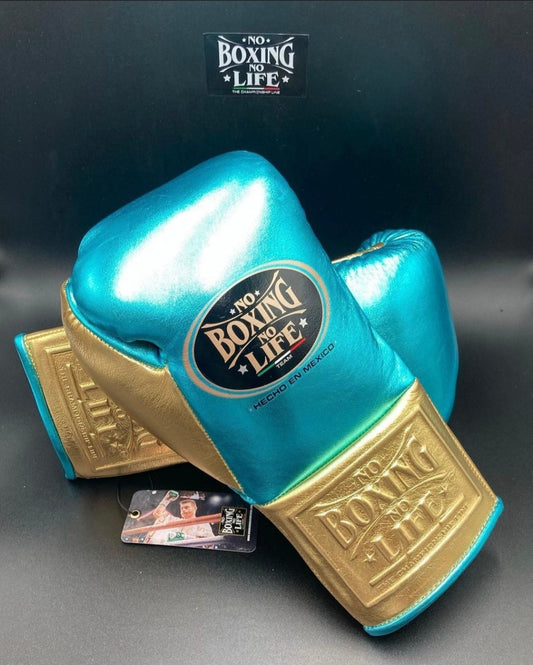 No Boxing No Life Glove - online, NBNL Boxing Gloves, Leather Gloves Limited Edition Blue/Gold