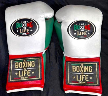 No Boxing No Life Glove - online, NBNL Boxing Gloves, Leather Gloves Limited Edition White/Green