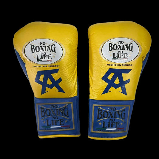 No Boxing No Life Glove - online, NBNL Boxing Gloves, Leather Gloves Limited Edition Yellow/Blue