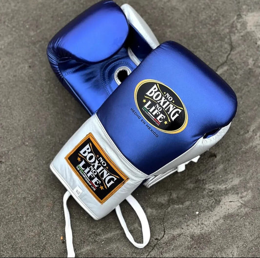 No Boxing No Life Glove - online, NBNL Boxing Gloves, Leather Gloves Limited Edition Blue/White