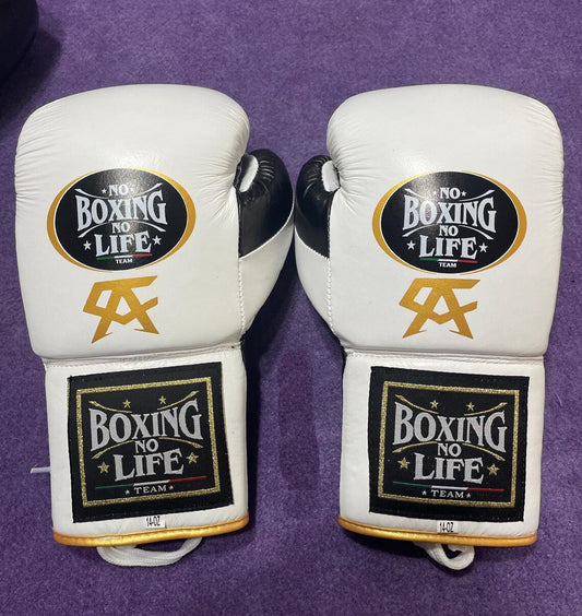 No Boxing No Life Glove - online, NBNL Boxing Gloves, Leather Gloves Limited Edition White