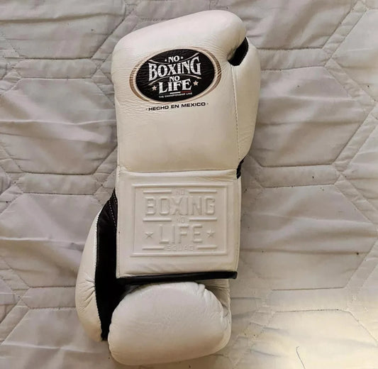 No Boxing No Life Glove - online, NBNL Boxing Gloves, Leather Gloves Limited Edition White