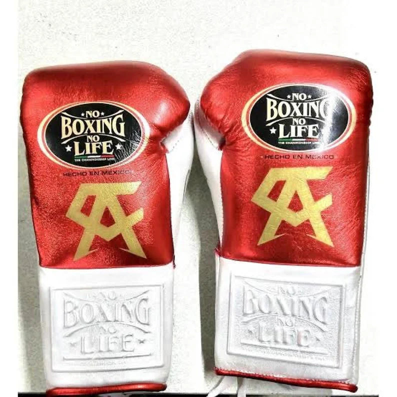 No Boxing No Life Glove - online, NBNL Boxing Gloves, Leather Gloves Limited Edition Red/White