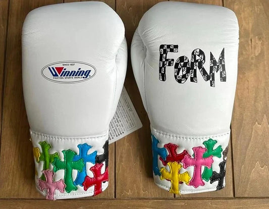 Winning boxing gloves, White christmas gift for mens Thanksgiving gifts for him