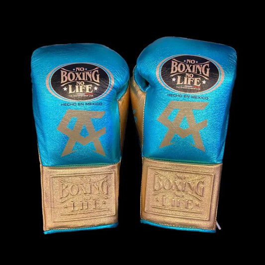 No Boxing No Life Glove - online, NBNL Boxing Gloves, Leather Gloves Limited Edition Blue/Gold