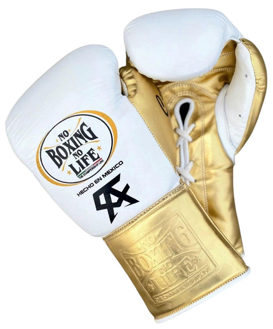 No Boxing No Life Glove - online, NBNL Boxing Gloves, Leather Gloves Limited Edition White/Gold