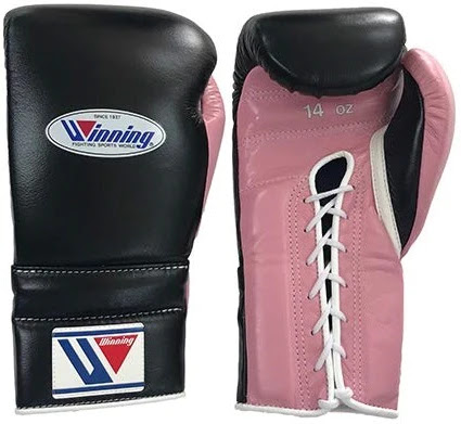 Winning boxing gloves, Black/Pink christmas gift for mens Thanksgiving gifts for him
