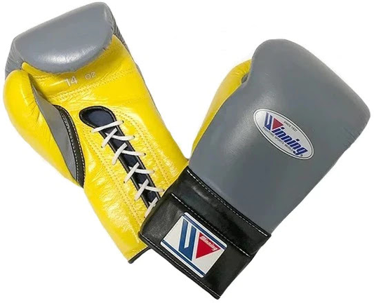 Winning boxing gloves, Grey/Yellow christmas gift for mens Thanksgiving gifts for him