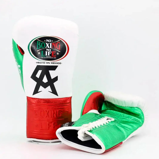No Boxing No Life Glove - online, NBNL Boxing Gloves, Leather Gloves Limited Edition White/Green