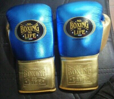 No Boxing No Life Glove - online, NBNL Boxing Gloves, Leather Gloves Limited Edition Blue/Gold